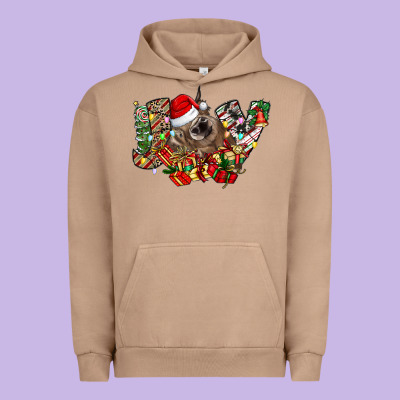 Christmas Joy Highland Cow Urban Hoodie Designed By Cowhidedigitalart
