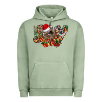 Pigment Oil Green christmas joy highland cow Urban Hoodie - CowhideDigitalArt