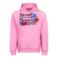 Fuchsia Pink Flip flops fireworks & freedom 4th of july Urban Hoodie - CowGirlArtShop
