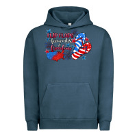 Pigment Midnight Navy Flip flops fireworks & freedom 4th of july Urban Hoodie - CowGirlArtShop
