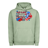Pigment Oil Green Flip flops fireworks & freedom 4th of july Urban Hoodie - CowGirlArtShop