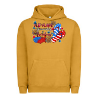 Pigment Peanut Butter Flip flops fireworks & freedom 4th of july Urban Hoodie - CowGirlArtShop