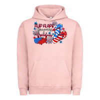 Pigment Salmon Flip flops fireworks & freedom 4th of july Urban Hoodie - CowGirlArtShop