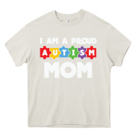 Cream LIL Autism Mom Heavy Core Tee - CowhideDigitalArt