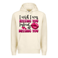 Tofu i wish i was kissing you instead of missing you Premium Hoodie - FaDigitalArtStudio