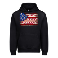 Black Baseball American flag Urban Hoodie - Neo Western