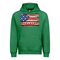 Emerald Baseball American flag Urban Hoodie - Neo Western
