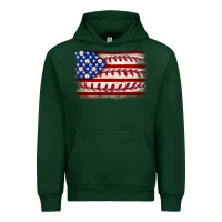 Forest Green Baseball American flag Urban Hoodie - Neo Western