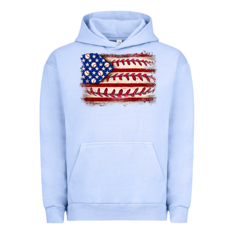 Baseball American Flag Urban Hoodie by Neo Western | Teevron