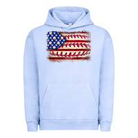 Pigment Grape Ice Baseball American flag Urban Hoodie - Neo Western