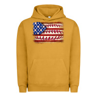 Pigment Peanut Butter Baseball American flag Urban Hoodie - Neo Western