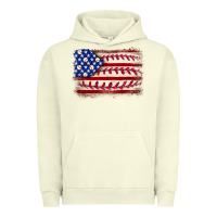 Pigment Pistachio Baseball American flag Urban Hoodie - Neo Western