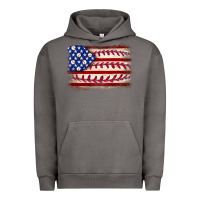 Pigment Tornado Baseball American flag Urban Hoodie - Neo Western