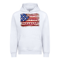 White Baseball American flag Urban Hoodie - Neo Western