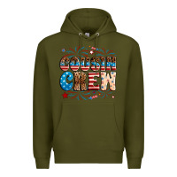 Army Green Cousin crew Premium Hoodie - Neo Western