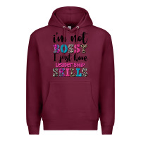Burgundy ı'm not bossy ı just have leadership skills Premium Hoodie - FaDigitalArtStudio