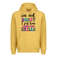 Antique Gold ı'm not bossy ı just have leadership skills Premium Hoodie - FaDigitalArtStudio