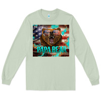 Matcha papa bear american flag  tumbler Long Sleeve Tee - BarkalooDesign