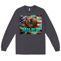 Smoke papa bear american flag  tumbler Long Sleeve Tee - BarkalooDesign