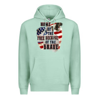 Seafoam Home of the free because of the brave 4th of july Premium Hoodie - CowGirlArtShop