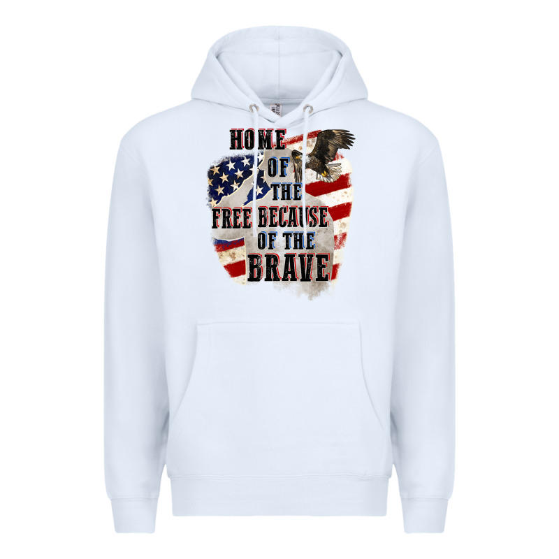 Home Of The Free Because Of The Brave 4th Of July Premium Hoodie by CowGirlArtShop | Teevron