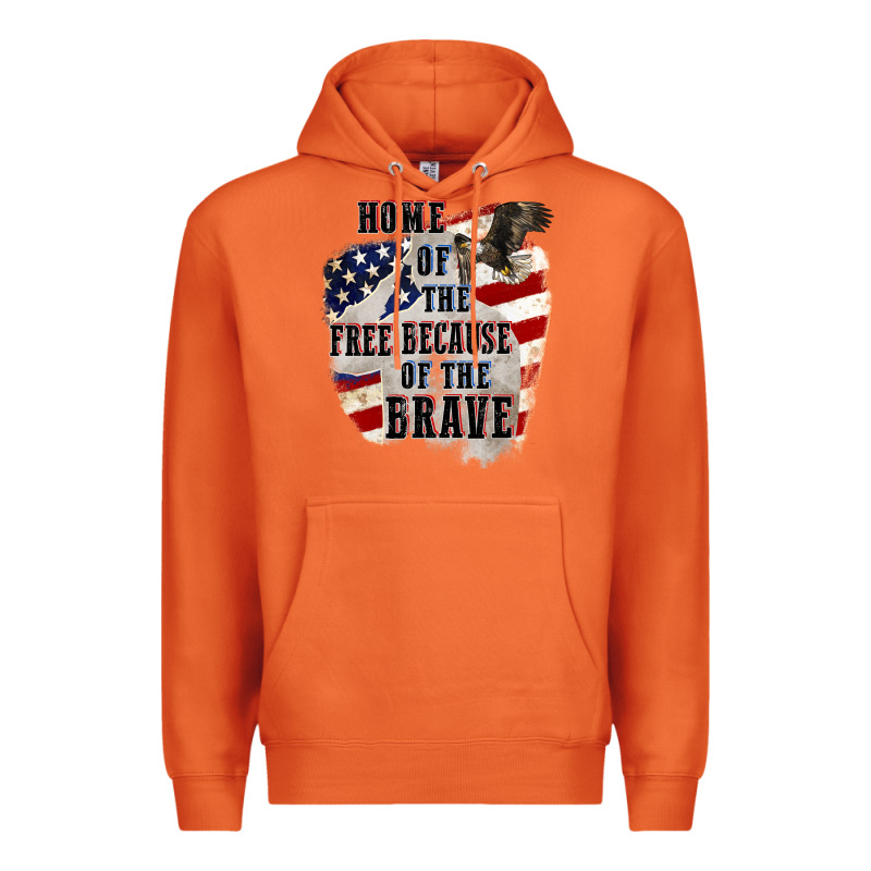 Home Of The Free Because Of The Brave 4th Of July Premium Hoodie by CowGirlArtShop | Teevron