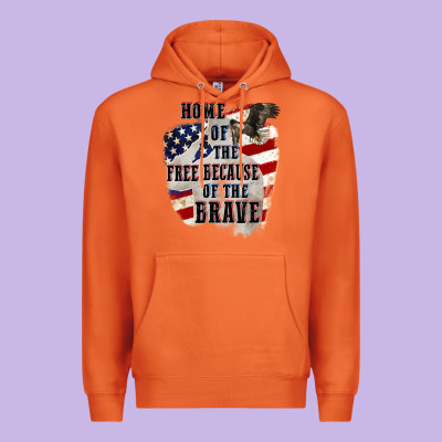 Home Of The Free Because Of The Brave 4th Of July Premium Hoodie Designed By Cowgirlartshop