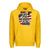 Lemon Home of the free because of the brave 4th of july Premium Hoodie - CowGirlArtShop