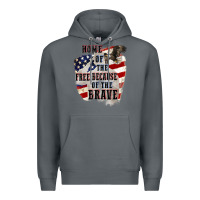 Rock Home of the free because of the brave 4th of july Premium Hoodie - CowGirlArtShop