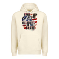 Sandshell Home of the free because of the brave 4th of july Premium Hoodie - CowGirlArtShop