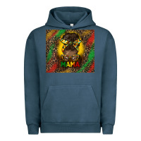Pigment Midnight Navy juneteenth afro bun mama tumbler Urban Hoodie - HRA Design Shop
