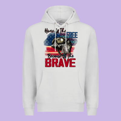 Home Of The Free Because Of The Brave 4th Of July Premium Hoodie Designed By Cowgirlartshop