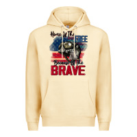 Pina Colada Home of the free because of the brave 4th of july Premium Hoodie - CowGirlArtShop