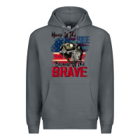 Rock Home of the free because of the brave 4th of july Premium Hoodie - CowGirlArtShop
