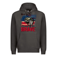 Smoke Home of the free because of the brave 4th of july Premium Hoodie - CowGirlArtShop
