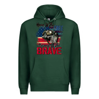 Sports Green Home of the free because of the brave 4th of july Premium Hoodie - CowGirlArtShop