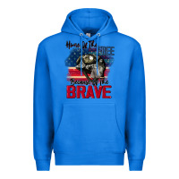 True Royal Home of the free because of the brave 4th of july Premium Hoodie - CowGirlArtShop