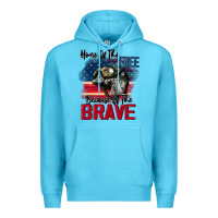 Ocean Blue Home of the free because of the brave 4th of july Premium Hoodie - CowGirlArtShop