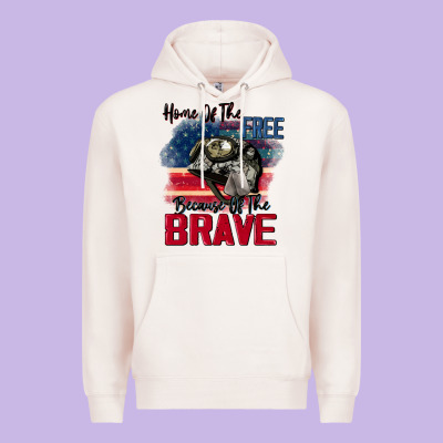 Home Of The Free Because Of The Brave 4th Of July Premium Hoodie Designed By Cowgirlartshop