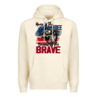 Sandshell Home of the free because of the brave 4th of july Premium Hoodie - CowGirlArtShop