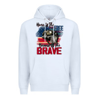White Home of the free because of the brave 4th of july Premium Hoodie - CowGirlArtShop
