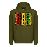 Army Green black lives matter tumbler Premium Hoodie - HRA Design Shop