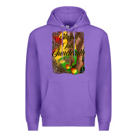 Purple steppin'  into juneteenth Premium Hoodie - HRA Design Shop