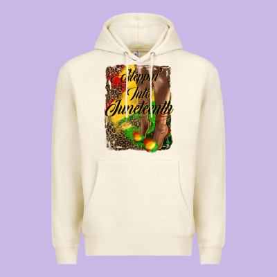 Steppin'  Into Juneteenth Premium Hoodie Designed By Hra Design Shop