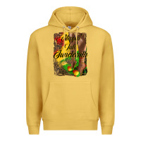Antique Gold steppin'  into juneteenth Premium Hoodie - HRA Design Shop