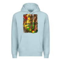 Blue Mist steppin'  into juneteenth Premium Hoodie - HRA Design Shop