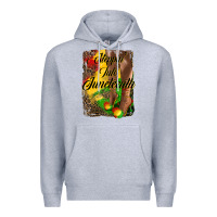 Heather Grey steppin'  into juneteenth Premium Hoodie - HRA Design Shop