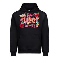 Black i teach sweet hearts valentine's day teacher Urban Hoodie - FaDigitalArtStudio