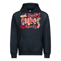 Navy i teach sweet hearts valentine's day teacher Urban Hoodie - FaDigitalArtStudio