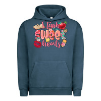 Pigment Midnight Navy i teach sweet hearts valentine's day teacher Urban Hoodie - FaDigitalArtStudio